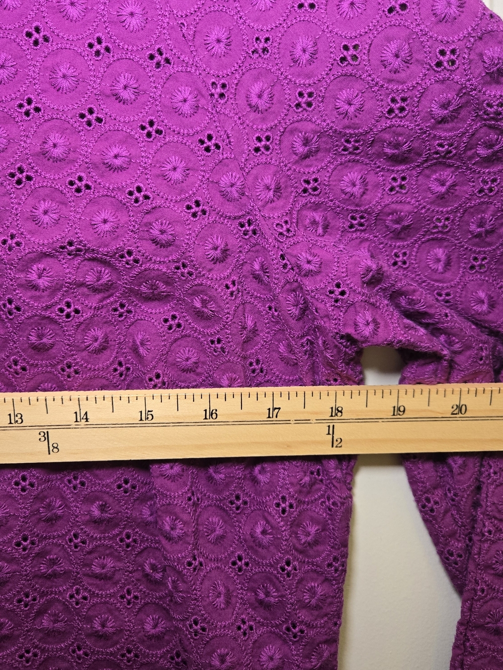 Charter Club Eyelet Knit Tunic - Vibrant Magenta - Picture 6 of 9